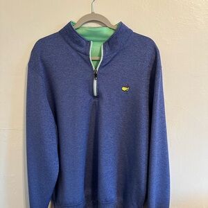 Masters Augusta National Blue Quarter Zip Pullover | Gift Shop Exclusive | XL